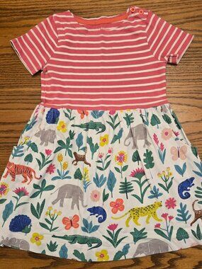 Mini Boden Zoo Animal Hopstoch Dress with Pockets - Size 6-7 - Cute Summer Girls